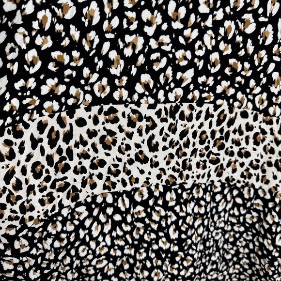 Saltwater Luxe Black & White Animal Print Boho Kimono Cardigan Medium - Picture 11 of 13